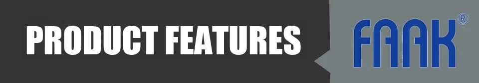 hall taust tekstiga 'product features' ja logo