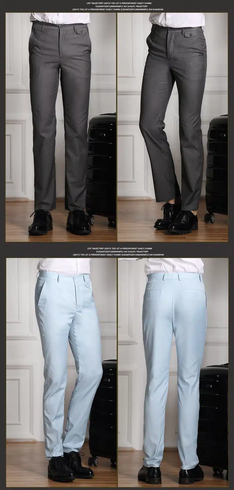 2017 Spring And Summer Male Casual Dress Pants Slim Skinny Men Suit Pants Commercial Western-Style Business Herren Hose 15