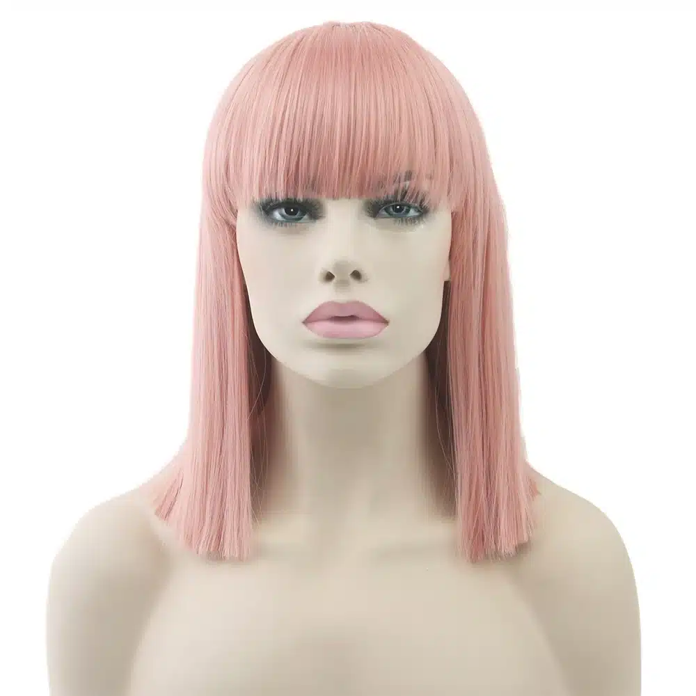 Soowee 8 Colors Short Straight Heat Resistant Synthetic Hair Gray Nature Black Women Party Cosplay Wigs 18