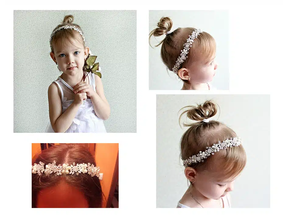 Miallo Luxury Clear Crystal Bridal Hair Vine Pearls Wedding Hair Jewelry Accessories Headpiece Women Crowns Pageant HS-J4506 28