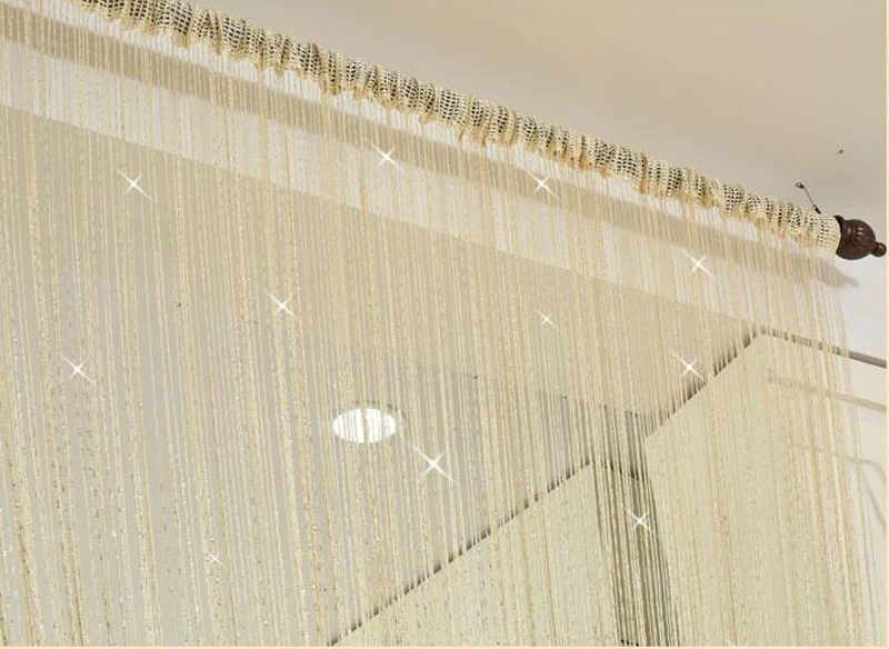 String Curtains Window Panel Curtains Divider Yarn Valance Home Decoration Cafe Kitchen Hanging Door Curtains 1m*2m T&246 #10 12