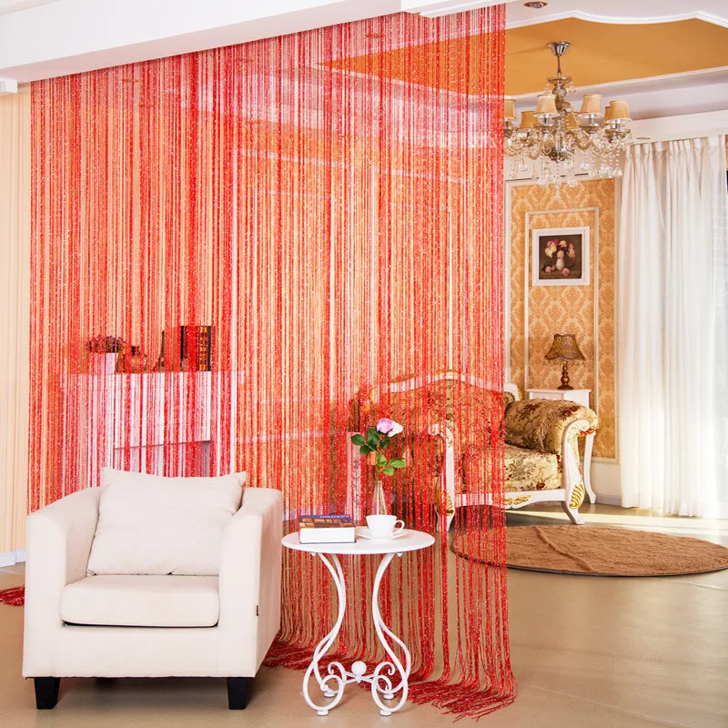 String Curtains Window Panel Curtains Divider Yarn Valance Home Decoration Cafe Kitchen Hanging Door Curtains 1m*2m T&246 #10 30