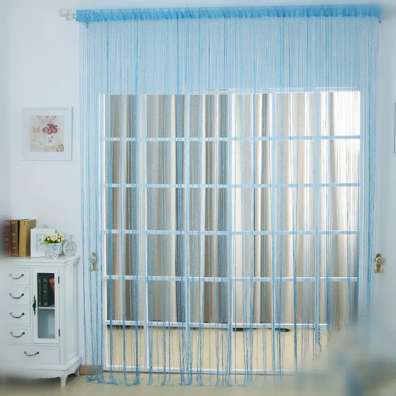 String Curtains Window Panel Curtains Divider Yarn Valance Home Decoration Cafe Kitchen Hanging Door Curtains 1m*2m T&246 #10 38