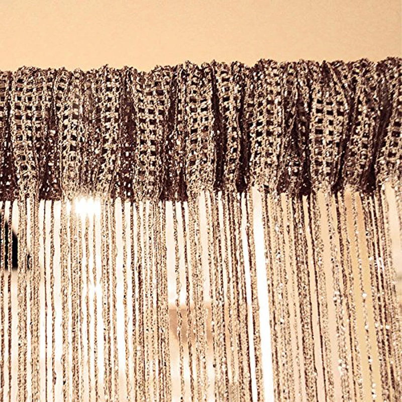 String Curtains Window Panel Curtains Divider Yarn Valance Home Decoration Cafe Kitchen Hanging Door Curtains 1m*2m T&246 #10 61
