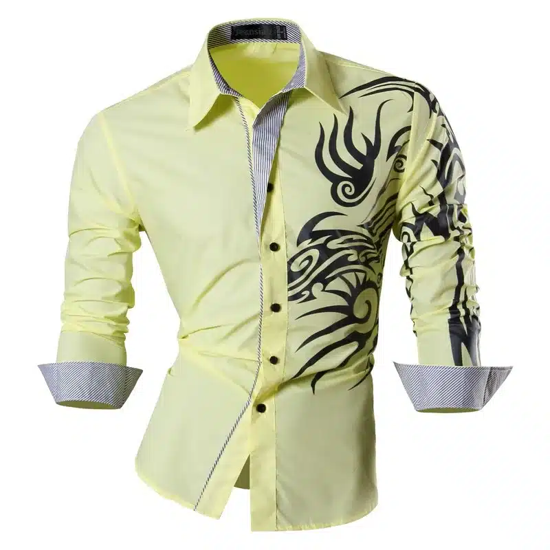 2018 Spring Autumn Features Shirts Men Casual Jeans Shirt New Arrival Long Sleeve Casual Slim Fit Male Shirts Z001 26