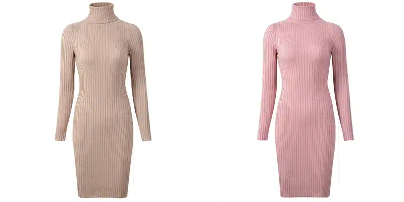 Neophil 2019 Womens Winter Knitted Sheath Turtle Neck Dresses Long Sleeve Bodycon Solid Basic Sexy Mini Dresses Vestidos D1801 4
