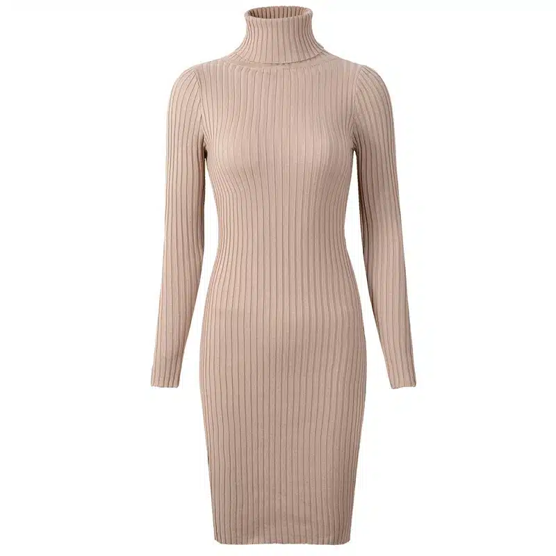 Neophil 2019 Womens Winter Knitted Sheath Turtle Neck Dresses Long Sleeve Bodycon Solid Basic Sexy Mini Dresses Vestidos D1801 18