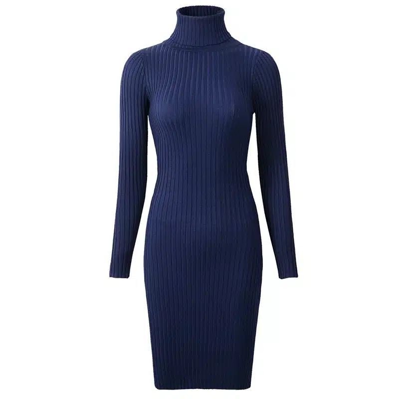 Neophil 2019 Womens Winter Knitted Sheath Turtle Neck Dresses Long Sleeve Bodycon Solid Basic Sexy Mini Dresses Vestidos D1801 24