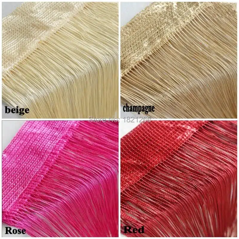 Solid Color String Curtain 300*300CM Black White Green Classic Line Curtain Window Blind Valance Room Divider Door Decorative 11
