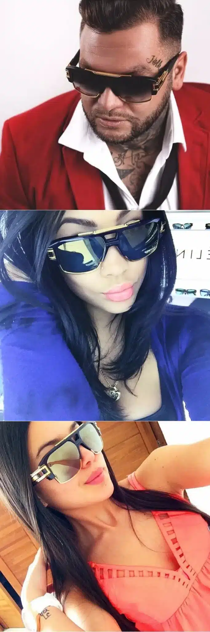 Fashion Luxury Sunglasses Men Women Brand Designer Semi-Rimless Sun Glasses For Male Ladies Female Big Frame UV400 Oculos RS007 10