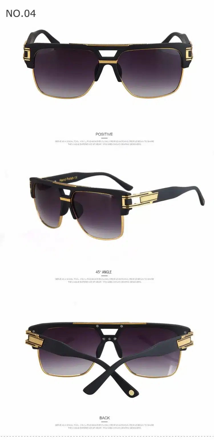 Fashion Luxury Sunglasses Men Women Brand Designer Semi-Rimless Sun Glasses For Male Ladies Female Big Frame UV400 Oculos RS007 17