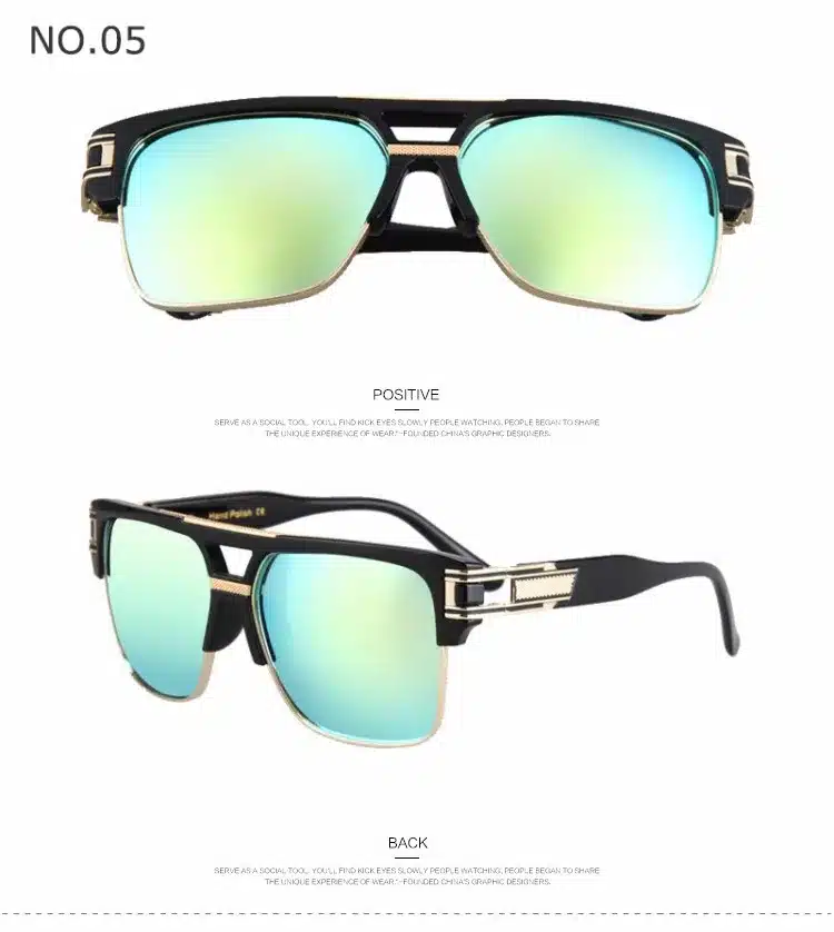 Fashion Luxury Sunglasses Men Women Brand Designer Semi-Rimless Sun Glasses For Male Ladies Female Big Frame UV400 Oculos RS007 18