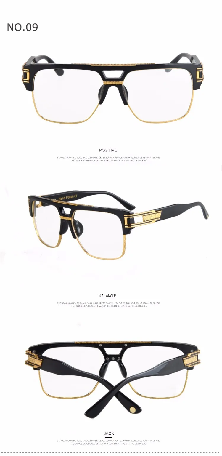 Fashion Luxury Sunglasses Men Women Brand Designer Semi-Rimless Sun Glasses For Male Ladies Female Big Frame UV400 Oculos RS007 22