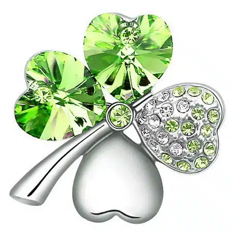 free shipping promotion summer charm top quality Austrian Crystal four leaf clover Brooch 19 colors fashion jewelry accessories 29