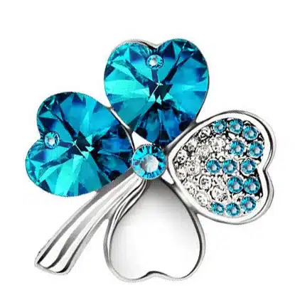 free shipping promotion summer charm top quality Austrian Crystal four leaf clover Brooch 19 colors fashion jewelry accessories 31