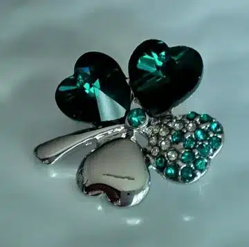 free shipping promotion summer charm top quality Austrian Crystal four leaf clover Brooch 19 colors fashion jewelry accessories 36