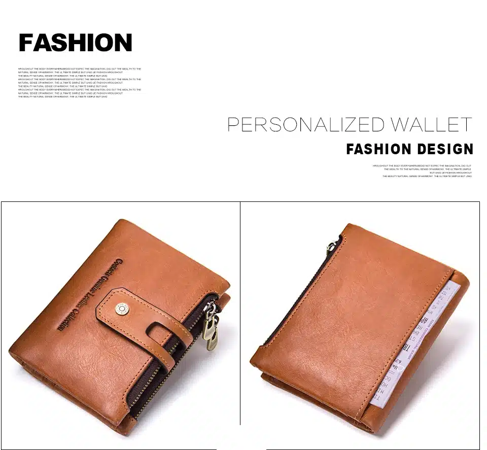 CONTACT'S Genuine Crazy Horse Leather Mens Wallet Man Cowhide Cover Coin Purse Small Brand Male Credit&ID Multifunctional Walets 22