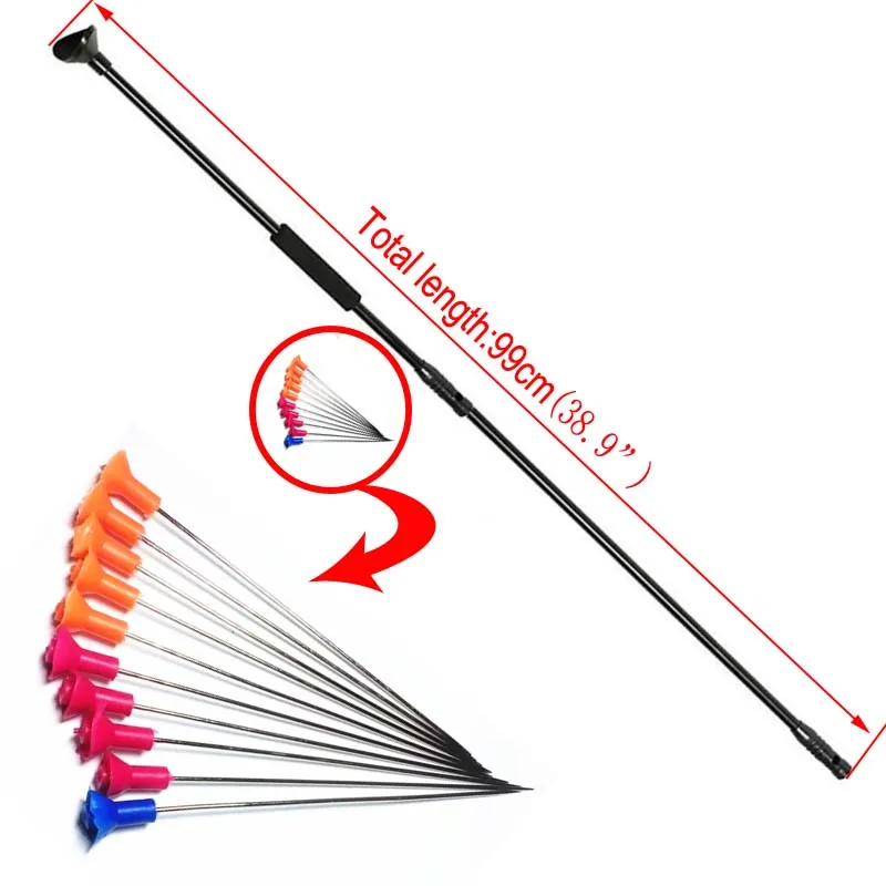 BLOWGUN M50 Black Blow Gun with Junction Tube and 10pcs Metal Needles Foam Comfort Grip fit Hunting and shooting Length 39'' 4