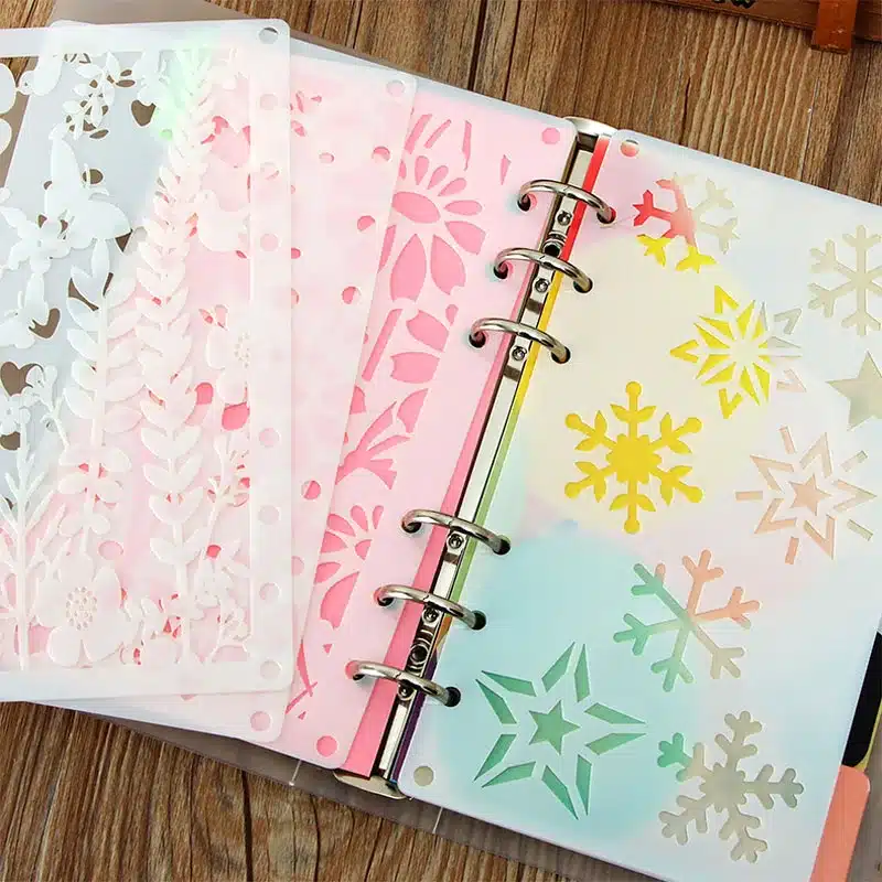 DIY Craft Cutting Dies Bullet Journal Stencil Plastic Planner DIY Drawing Template for A6 Loose Diary Notebook Scrapbook 8