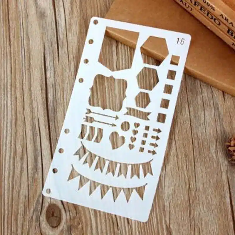 DIY Craft Cutting Dies Bullet Journal Stencil Plastic Planner DIY Drawing Template for A6 Loose Diary Notebook Scrapbook 12