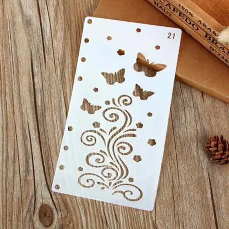 DIY Craft Cutting Dies Bullet Journal Stencil Plastic Planner DIY Drawing Template for A6 Loose Diary Notebook Scrapbook 17