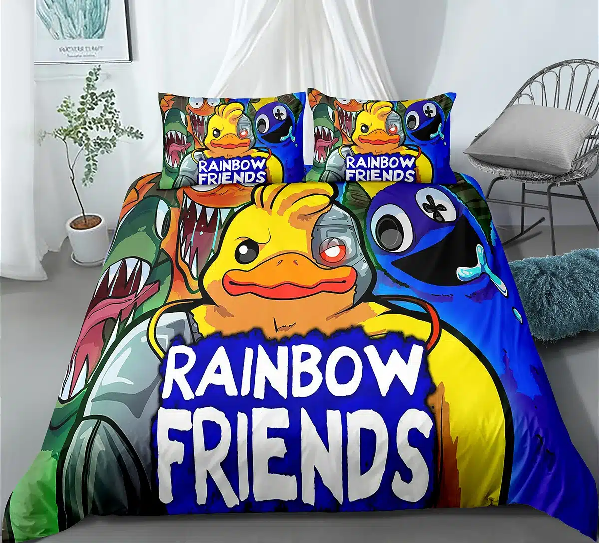 "Rainbow Friends" voodipesukomplektid | kujundav pilt e-kaubamaja pildikogust