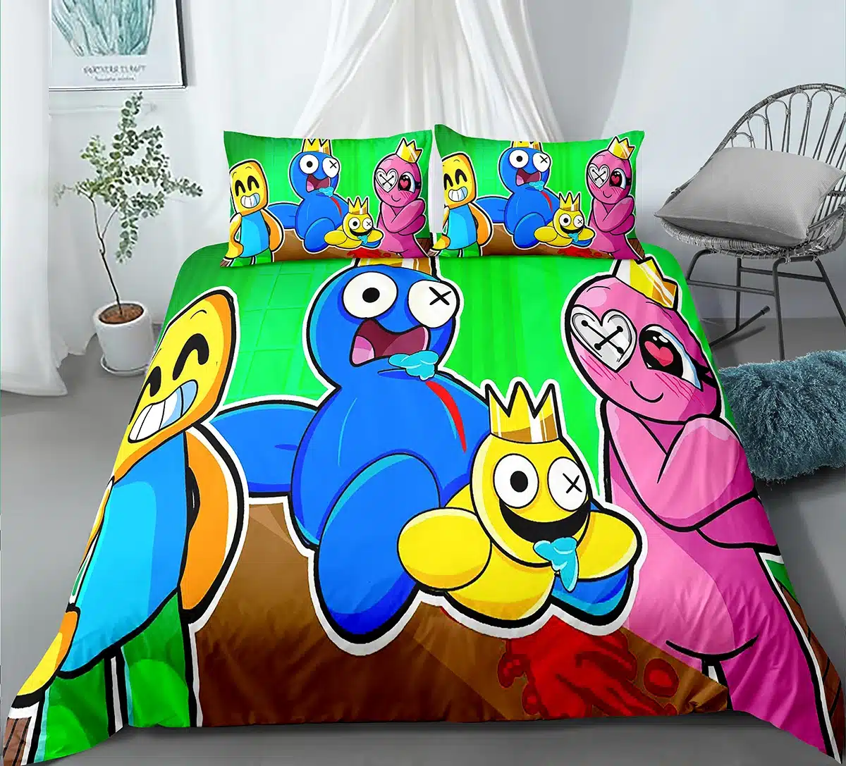 "Rainbow Friends" voodipesukomplektid | kujundav pilt e-kaubamaja pildikogust