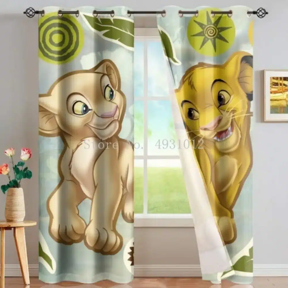 "Lion King" tegelastega kardinad | kujundav pilt e-kaubamaja pildikogust