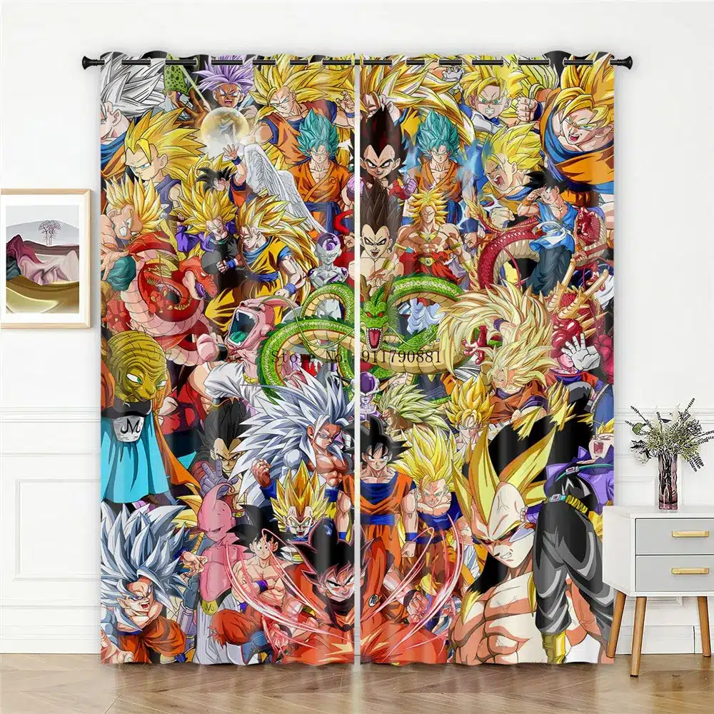 "Dragonballs" tegelastega kardinad | kujundav pilt e-kaubamaja pildikogust