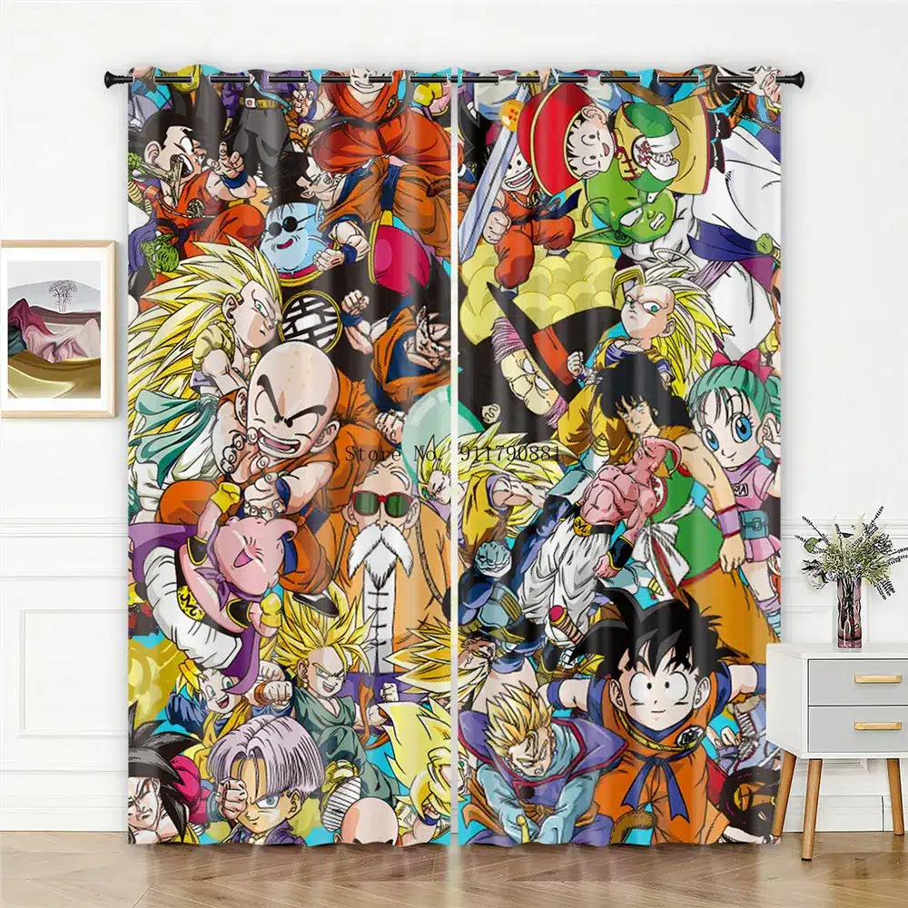 "Dragonballs" tegelastega kardinad | kujundav pilt e-kaubamaja pildikogust