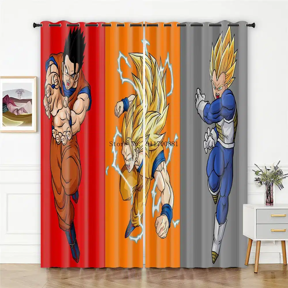 "Dragonballs" tegelastega kardinad | kujundav pilt e-kaubamaja pildikogust