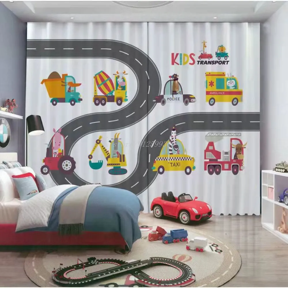 Erinevate sõidukitega kardinad | kujundav pilt e-kaubamaja pildikogust
