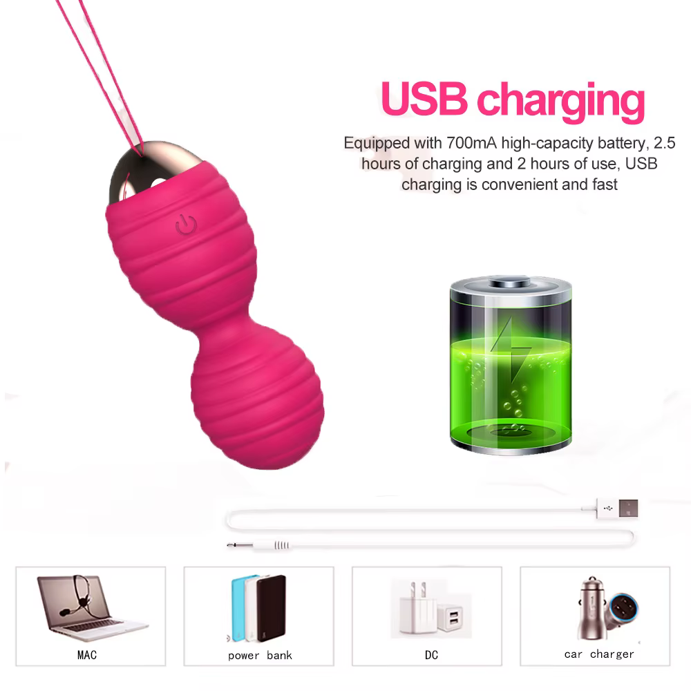 Roosa USB-laetav Kegeli pall laadimiskaabli ja aku ikooniga
