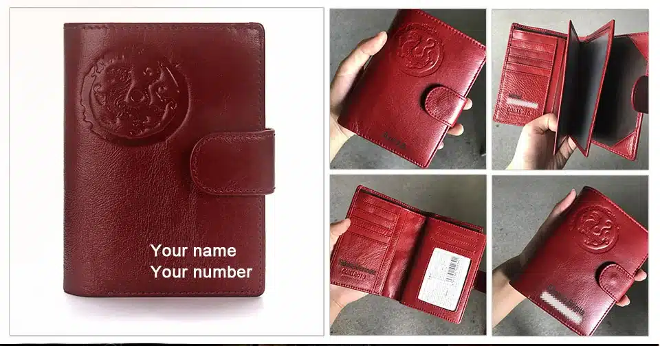 Passport Wallet Genuine Leather Women Travel Wallets Business Card Passport Purse Organizer Driver License Cover Document Holder 15