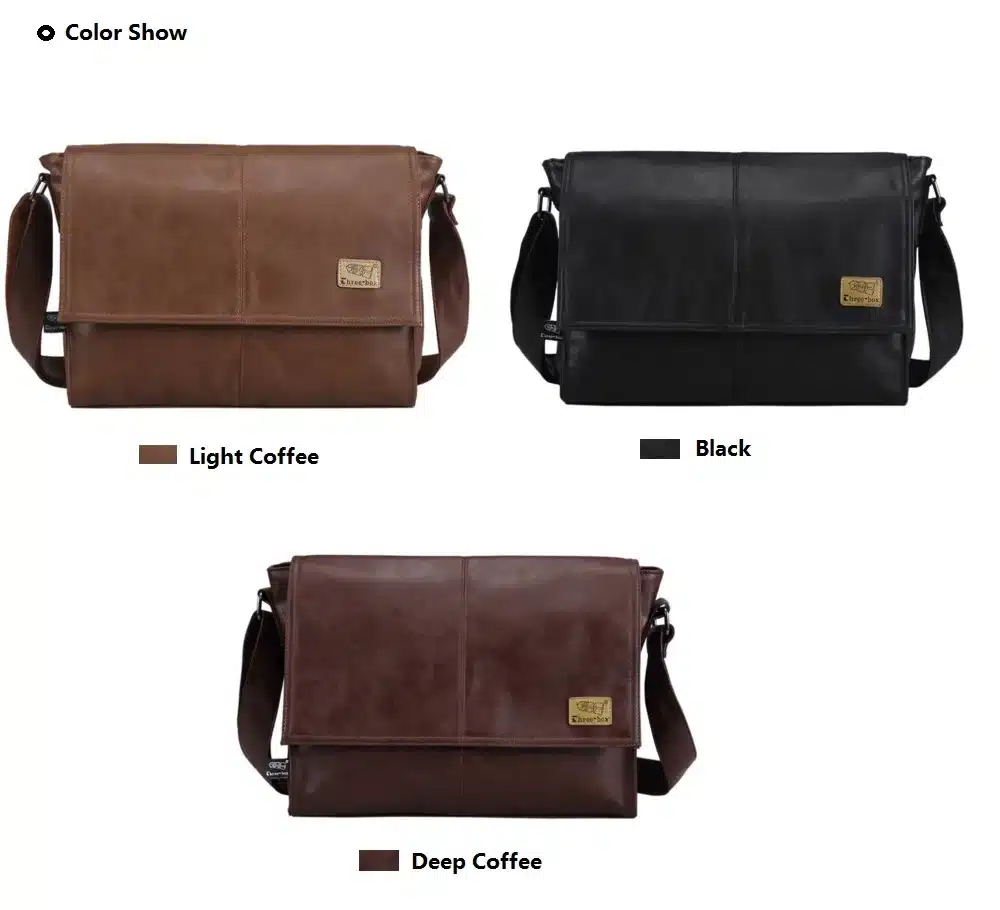 Designer Handbags Men's 14 inch Laptop Bag Male PU Leather Messenger Bags Men Travel School Bags Leisure Shoulder Bags Free Ship 10