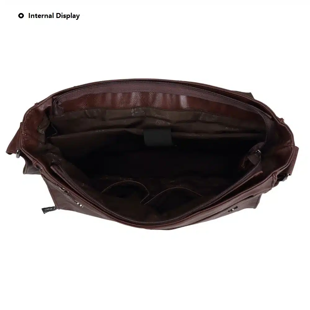Designer Handbags Men's 14 inch Laptop Bag Male PU Leather Messenger Bags Men Travel School Bags Leisure Shoulder Bags Free Ship 11