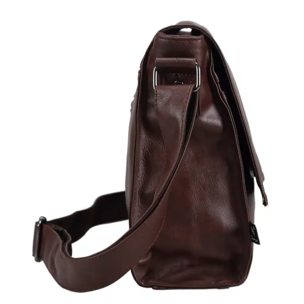 Designer Handbags Men's 14 inch Laptop Bag Male PU Leather Messenger Bags Men Travel School Bags Leisure Shoulder Bags Free Ship 17
