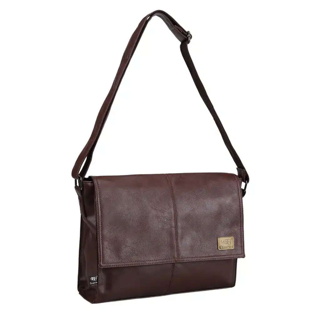 Designer Handbags Men's 14 inch Laptop Bag Male PU Leather Messenger Bags Men Travel School Bags Leisure Shoulder Bags Free Ship 21