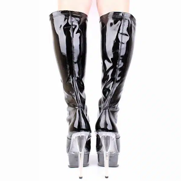 Lacing sexy bride crystal boots 15cm high-heeled shoes steel pipe dance shoes sexy clubbing 6 inch high boots for women 13