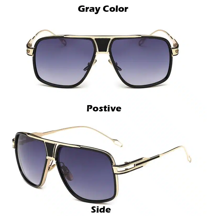 2018 New Fashion Big Frame Sunglasses Men Square Fashion Glasses for Women High Quality Retro Sun Glasses Vintage Gafas Oculos 3