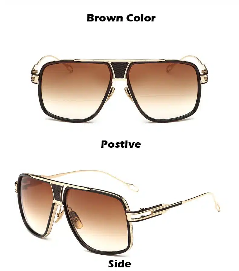 2018 New Fashion Big Frame Sunglasses Men Square Fashion Glasses for Women High Quality Retro Sun Glasses Vintage Gafas Oculos 4
