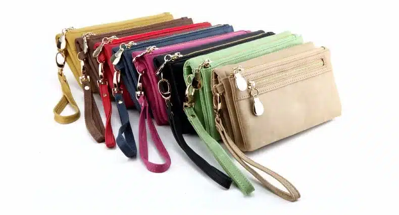 High Capacity Fashion Women Wallets Long Dull Polish PU Leather Wallet Female Double Zipper Clutch Coin Purse Ladies Wristlet 16