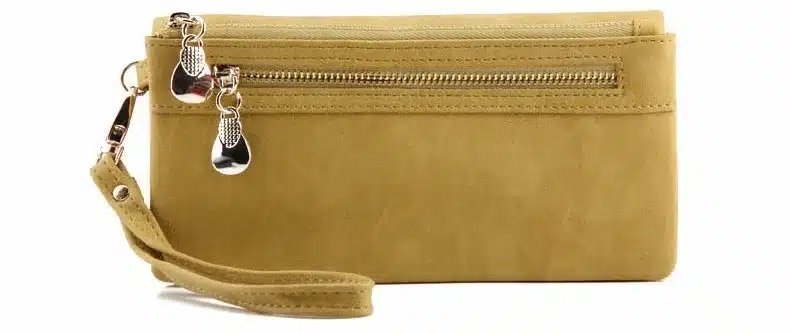 High Capacity Fashion Women Wallets Long Dull Polish PU Leather Wallet Female Double Zipper Clutch Coin Purse Ladies Wristlet 22