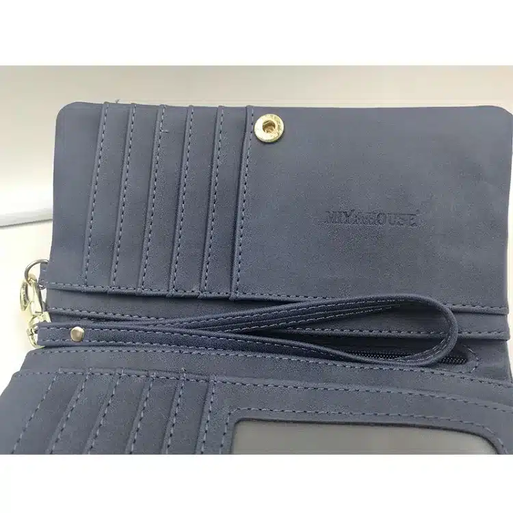High Capacity Fashion Women Wallets Long Dull Polish PU Leather Wallet Female Double Zipper Clutch Coin Purse Ladies Wristlet 30