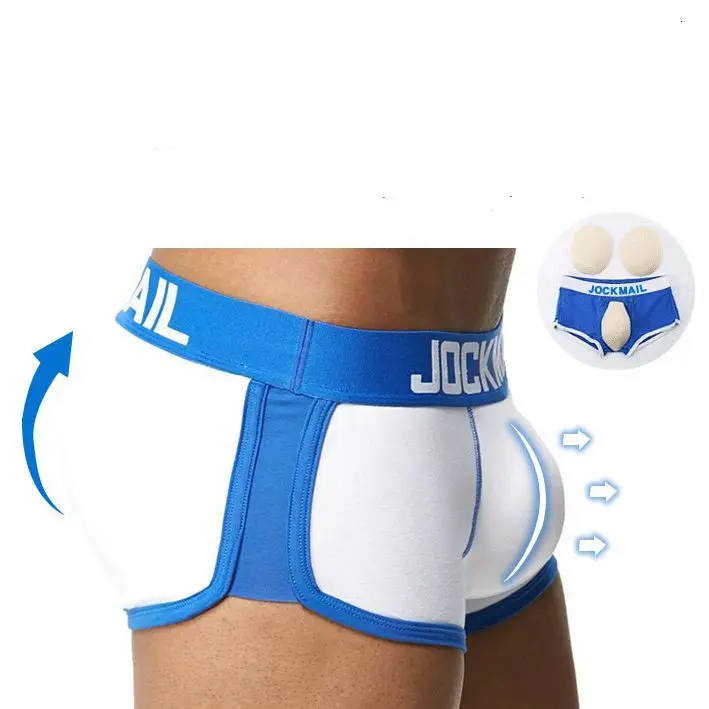 JOCKMAIL enhancement Sexy men underwear penis boxer Push up boxershorts Hip-up Butt Lifter Package Enhancing Padded Trunk Gay 14