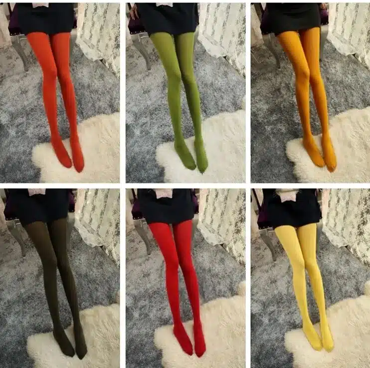 BIVIGAOS 120D High Quality Opaque Colorful Velvet Pantyhose Spring Summer Harajuku Compression Sexy Collant Women Tights Medias 33