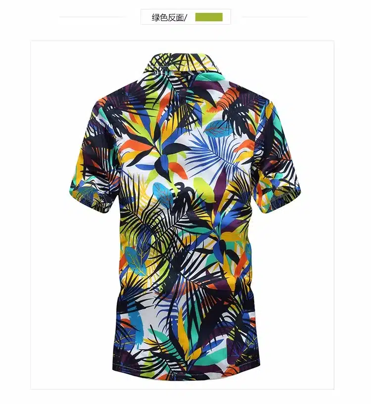 Mens Hawaiian Shirt Male Casual camisa masculina Printed Beach Shirts Short Sleeve brand clothing Free Shipping Asian Size 4XL 13
