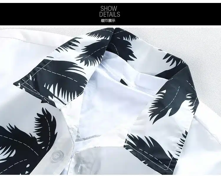 Mens Hawaiian Shirt Male Casual camisa masculina Printed Beach Shirts Short Sleeve brand clothing Free Shipping Asian Size 4XL 18