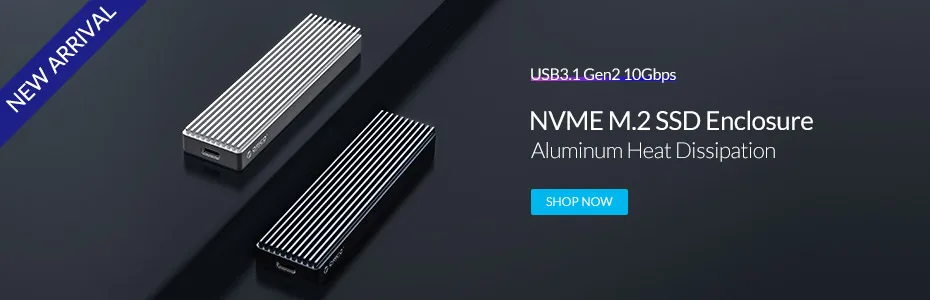 kaks metallist ribidega nvme m.2 ssd ümbrist mustal taustal