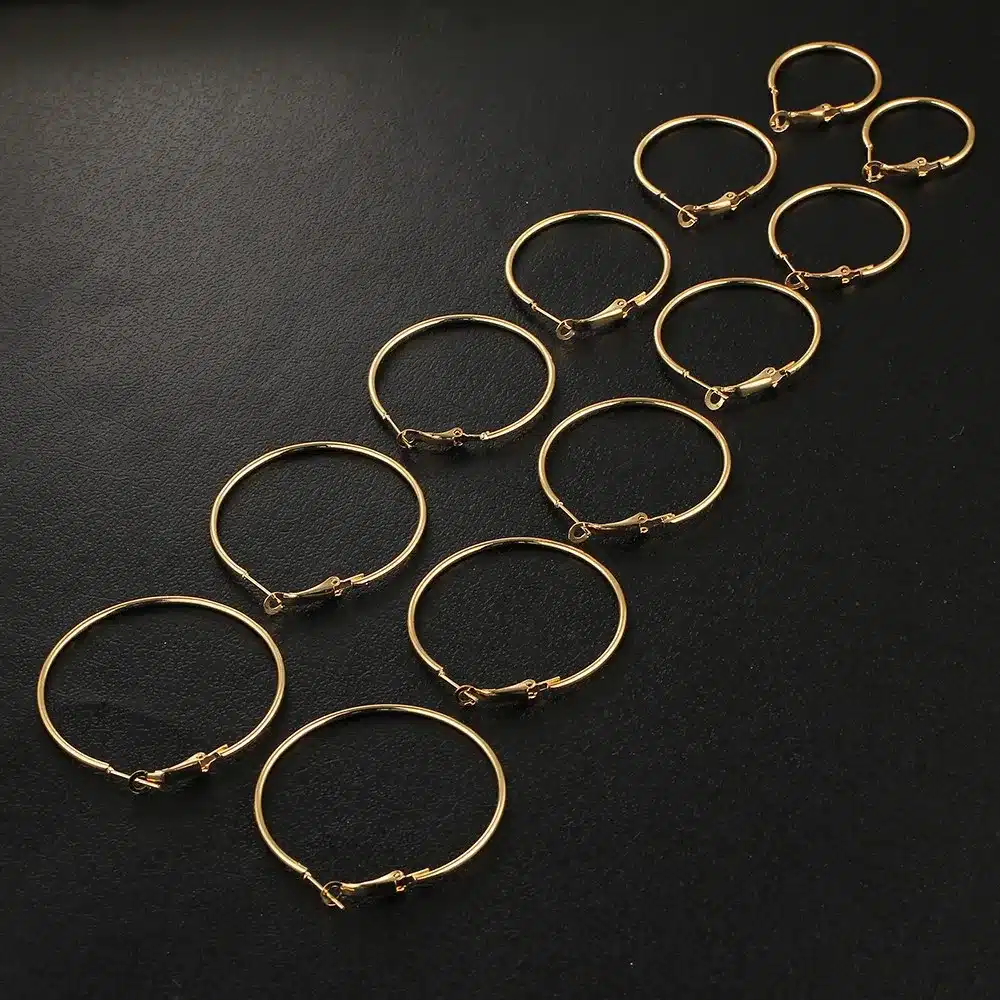 IF YOU 6 Pairs/Set Fashion Trendy Round Gold Color Rock Punk Stud Earrings Set For Woman Party Ladies Earrings Ear Jewelry Gift 25